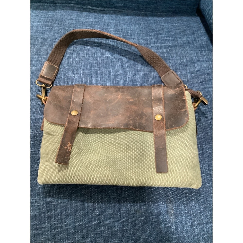 Mcmcc Marrakech Vintage Leather/Canvas Satchel Messenger  Bag